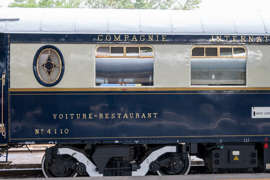 Venice Simplon Orient Express Train at Nyugati Railway Station Budapest