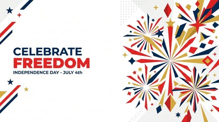 Obraz premium Celebrate freedom on independence day with patriotic fireworks