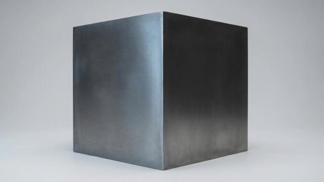 2枚の金属板が分子レベルで結合し単一のモノリスへと融合する抽象的なCG背景
