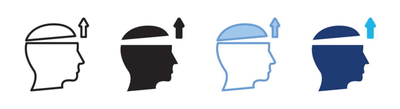 Open minded icon set multiple style collection