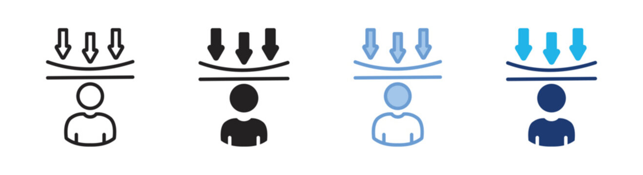 Resilience icon set multiple style collection
