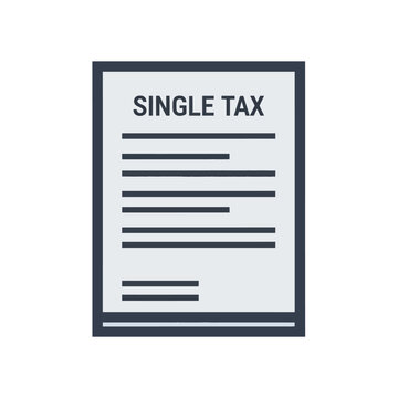 Single tax form document paper.