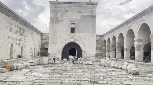 Main Monumental Stone Portal Entrance at Sultanhani Caravanserai, Aksaray Turkey