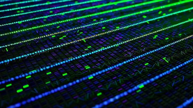 Abstract digital pattern with glowing lines