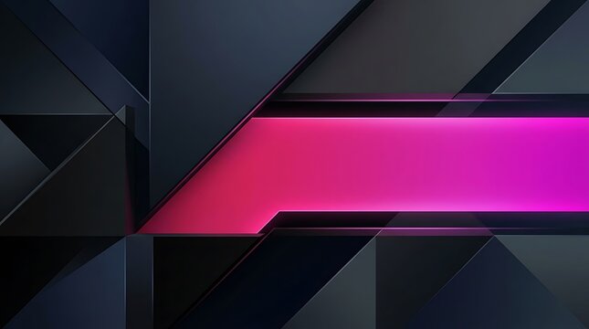 Geometric abstract design with pink and purple light rays