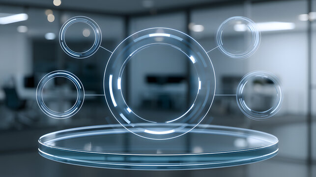Transparent Holographic Mind Map with Copy Space