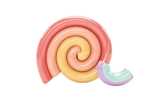 Colorful swirly licorice candy