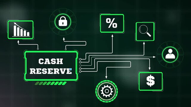 Cash reserve tracking index monitoring commercial bank backup liquidity metrics, perfect asset for economic crisis management tutorials and banking slides