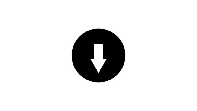 Animated Download Web Application icon completed concept with white background