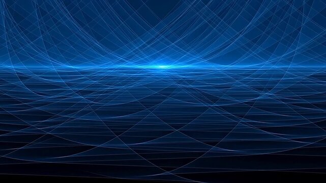 Abstract blue line network pattern