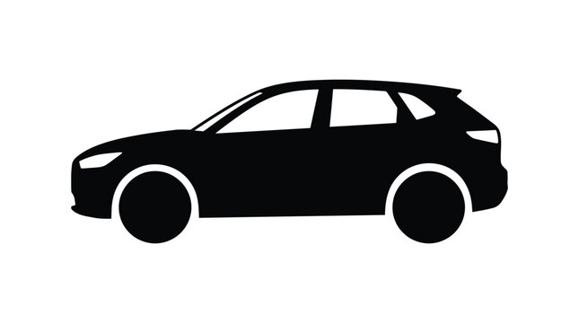 Compact crossover vehicle silhouette against a white background
