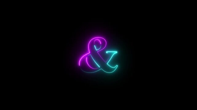 Treble Clef. Musical note. One line art. Song Element Icon. Musical notation. Hand drawn continuous contour drawing. Neon Line art. motion graphic of neon text icon concept. 4k motion video