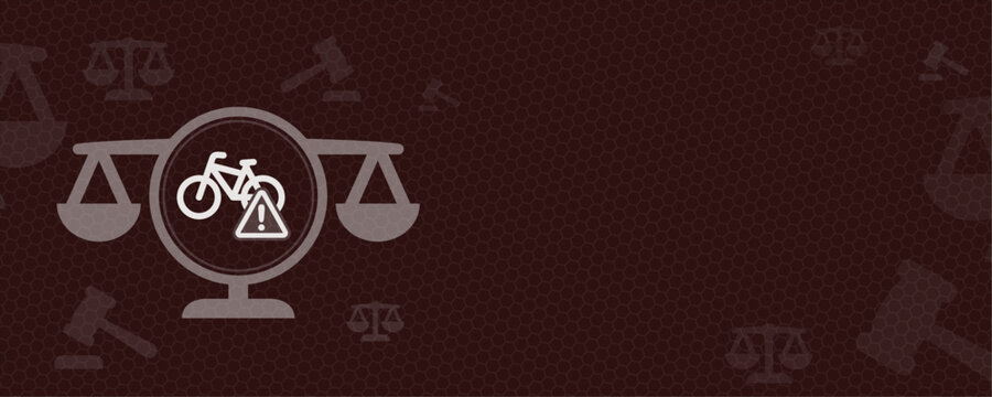 This graphic on the topic of traffic law offers plenty of space for text and features a cautionary image of bicycles on a set of scales&mdash;ideal for legal articles on the topic of safety.