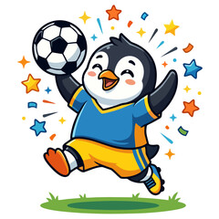 Fototapeta premium soccer ball cartoon