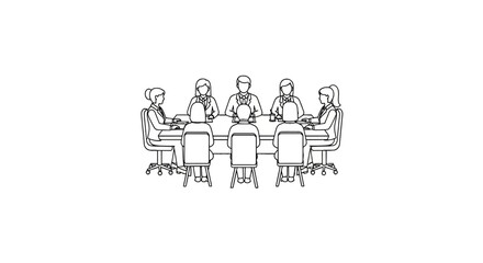 Obraz premium Business people sitting around table.
