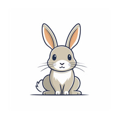 Obraz premium Cute cartoon rabbit illustration