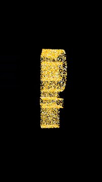 Breathtaking vertical animation of shimmering gold dust forming a Ruble symbol. Ultra-premium overlay optimized for mobile finance content.