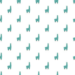 Fototapeta premium Cute llama animal repeating pattern creating a fun texture background