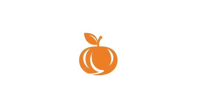 Stylized orange citrus fruit icon