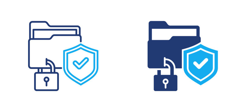 Security Policy Line Glyph dual color style collection
