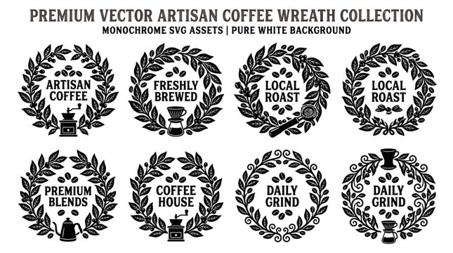 Coffee Badges Logos Collection.