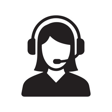 Customer Service, Call Center, Support Agent, Headset Icon