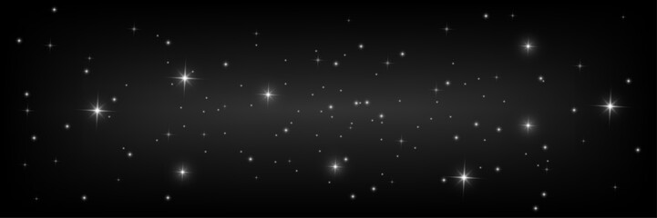 Fototapeta premium Abstract background with sparkling stars and glowing particles
