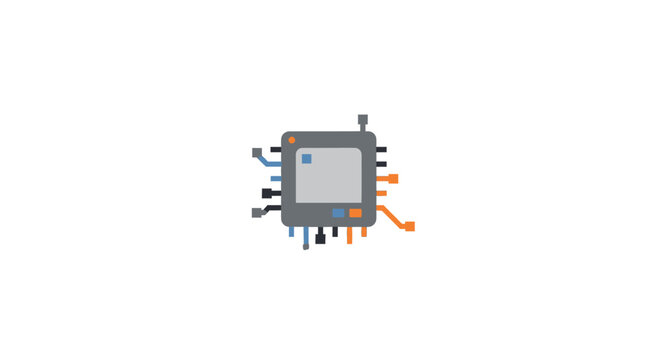 Microchip electronic component close up.