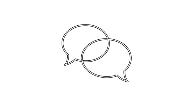 Two overlapping speech bubbles icons.