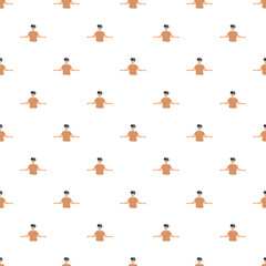 Fototapeta premium People wearing vr headsets looking forward, creating a recurring seamless pattern
