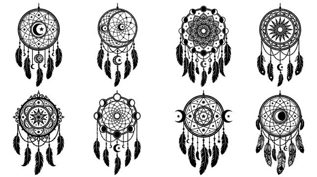 Dreamcatcher Feathers Web Ornaments Hanging.