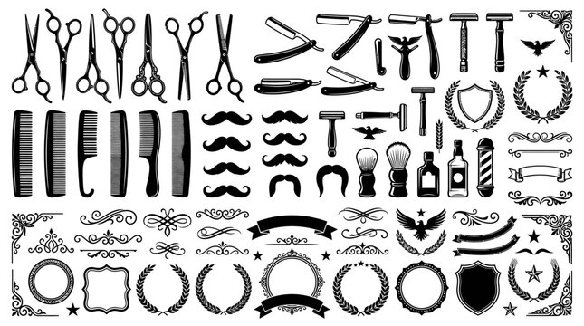 Barber shop tools and equipment.