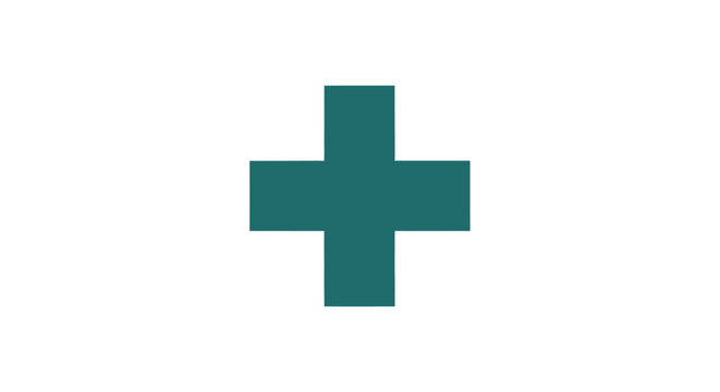 Green Cross Medical Symbol Sign.