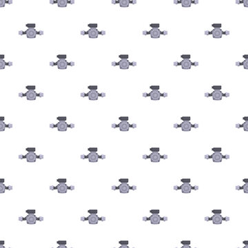 Grey circulating pump units in a repetitive pattern on a white background