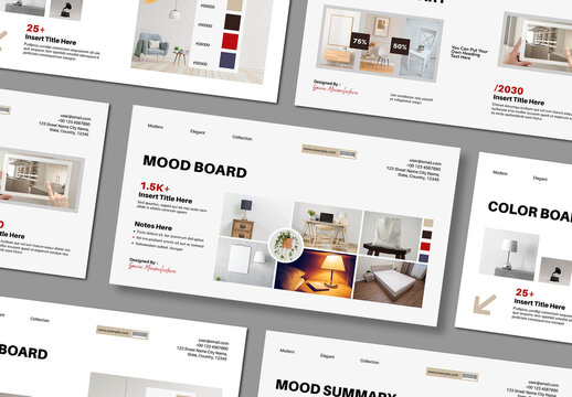 Furniture Mood Board Template Layout