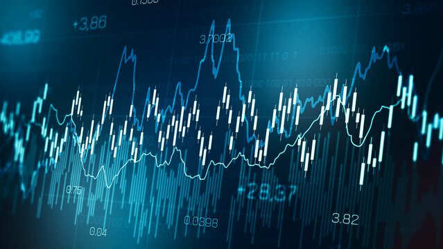 Traders analyze data from market charts in real time during trading session