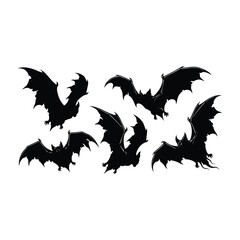 Obraz premium Detailed Dark Halloween Bat Illustration Pack