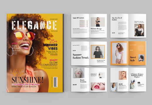 Fashion Magazine Template Layout