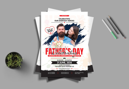 Father's Day Celebration Flyer Template