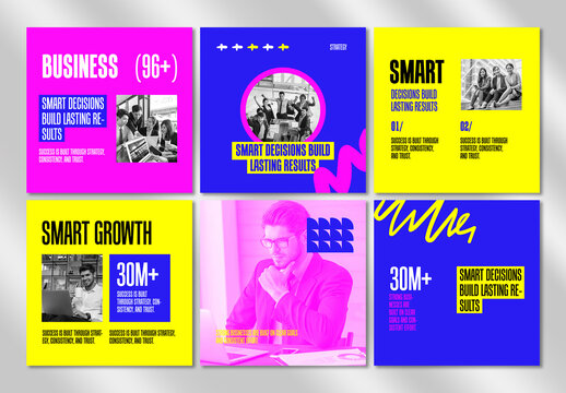 Modern Business Social Media Post Template With Bold Typography And  Corporate  Marketing Design