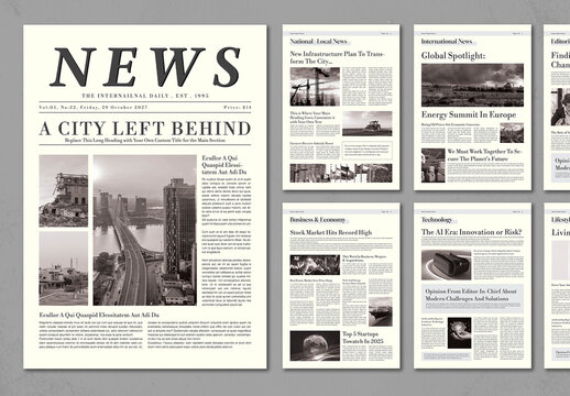 Professional Newspaper Editorial Layout Design
