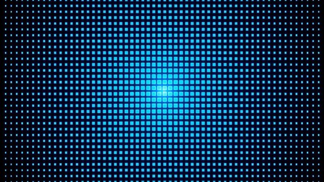 Blue square grid pattern with central glow