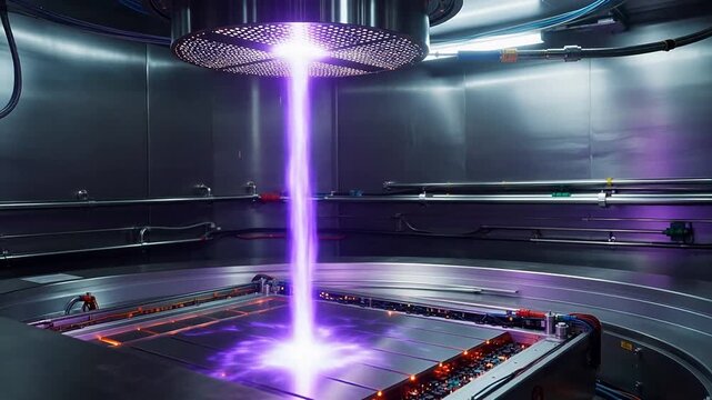 Plasma Glow in Semiconductor Chamber
