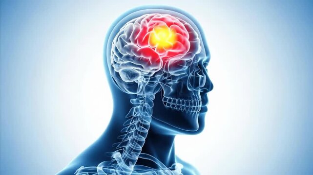 Cerebral brain injury, neural trauma, severe neurological damage, medical pathology, TBI, acute concussion, internal hemorrhage, painful lesion, cognitive dysfunction, health impairment