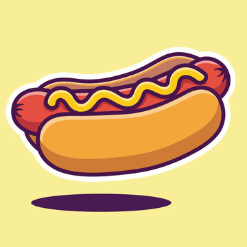 hot dog vector illustration