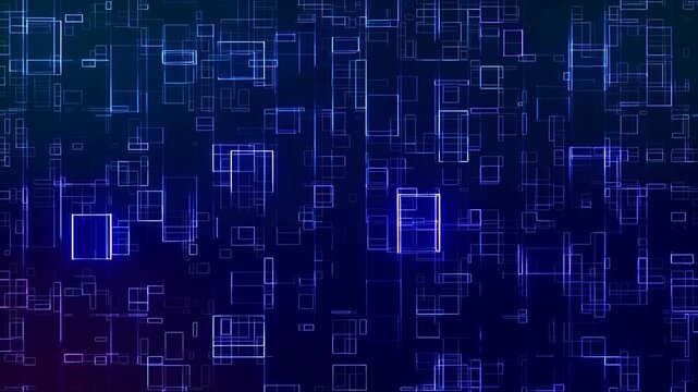 Abstract pattern of glowing squares