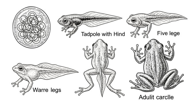 Frog Life Cycle Stages.