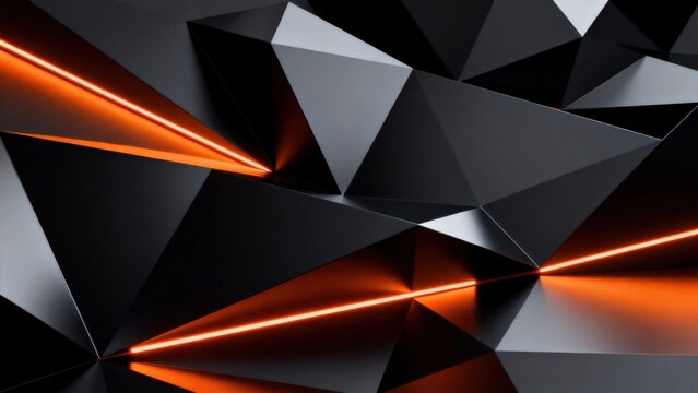 Abstract geometric pattern with glowing lines