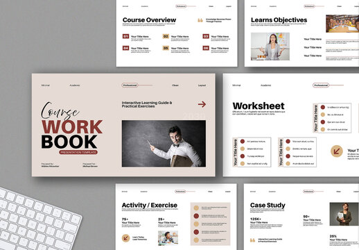 Modern Course WorkBook Presentation Template