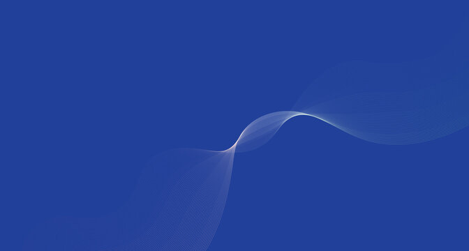 Abstract blue background with white wavy lines minimalist graphic style 4k image